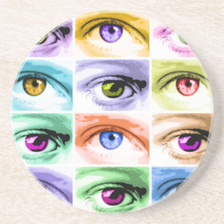 Porta-copos De Arenito Olhos do pop art