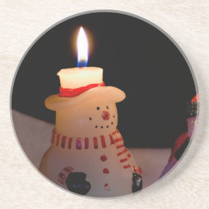 Porta-copos De Arenito One Lit Snowman