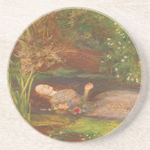 Porta-copos De Arenito Ophelia de Millais, Vintage Victorian Fine Art
