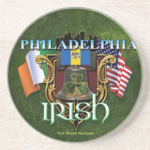 Porta-copos De Arenito Orgulho do irlandês de Philadelphfia