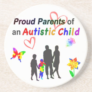 Porta-copos De Arenito Orgulhosos Pais Autismo