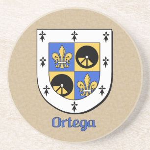 Porta-copos De Arenito Ortega Heraldic Shield