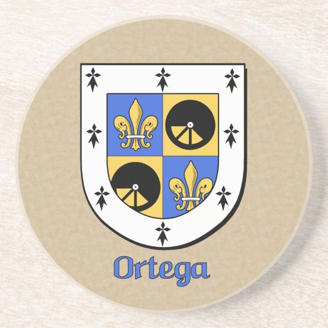 Porta-copos De Arenito Ortega Heraldic Shield (Frente)