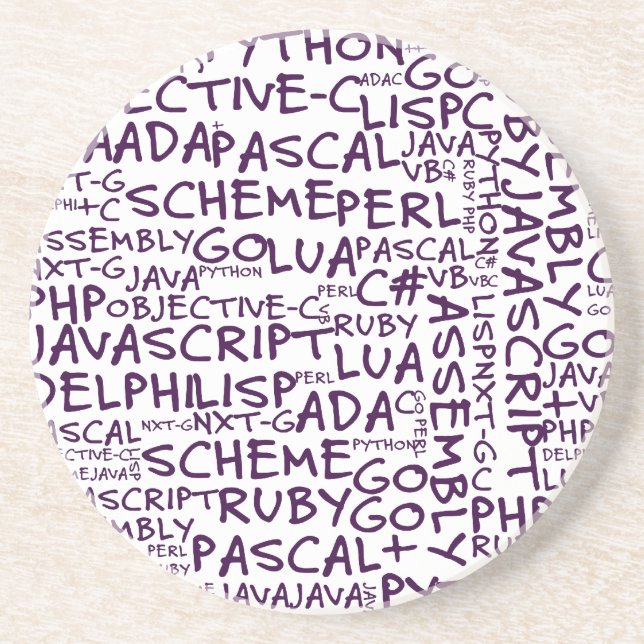 Porta-copos De Arenito Os programadores têm habilidades de programação (Frente)