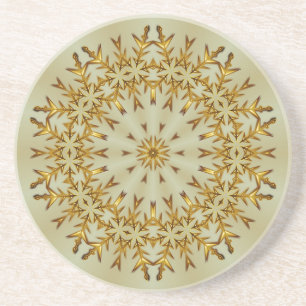Porta-copos De Arenito Ouro Christmas Wreath