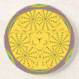 Porta-copos De Arenito Ouro Vermelho Azul Verde Egípcio Real.