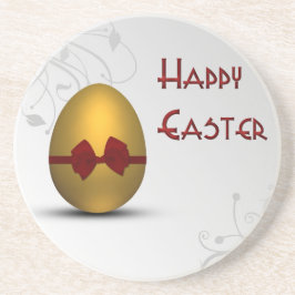 Porta-copos De Arenito Ovo de Páscoa do ouro com Padrão de espiral de Arc