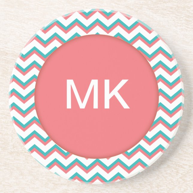 Porta-copos De Arenito Padrão Chevron Sudoeste (Frente)