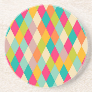 Porta-copos De Arenito Padrão de colheita do Harlequin