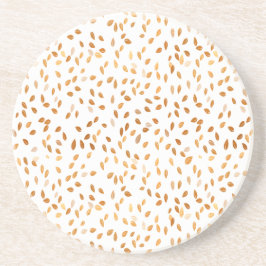 Porta-copos De Arenito Padrão de Confete de Folha de Ouro