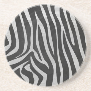 Porta-copos De Arenito Padrão de impressão animal da Trendy Zebra criad
