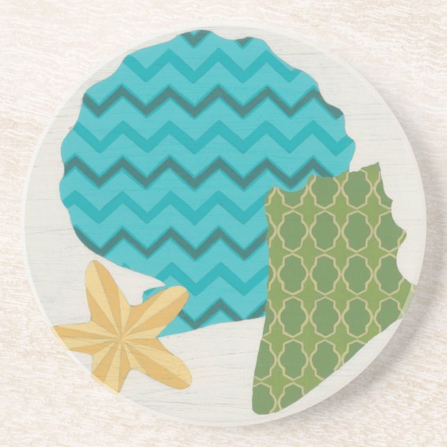 Porta-copos De Arenito Padrões de Shell II (Frente)