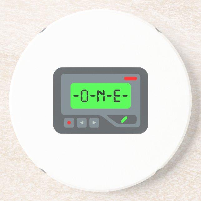 Porta-copos De Arenito pager emoji (Frente)