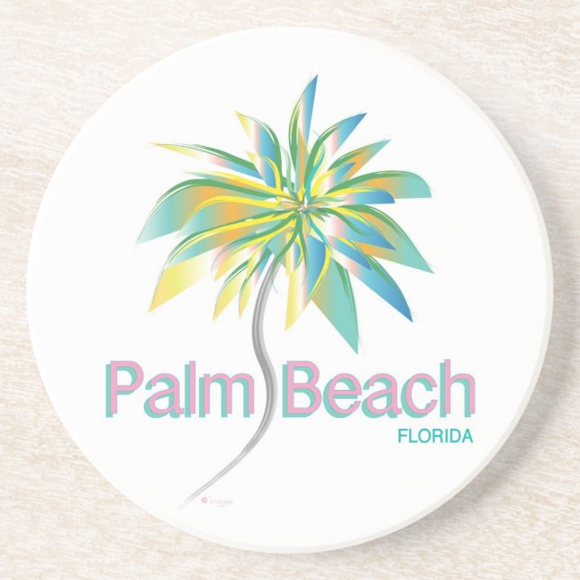 Porta-copos De Arenito Palm Beach, Florida (Frente)