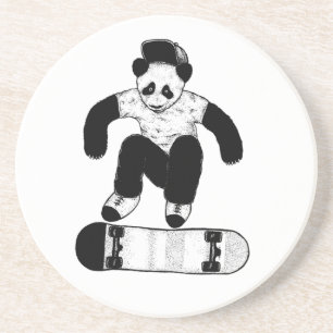 Porta-copos De Arenito Panda de Skate