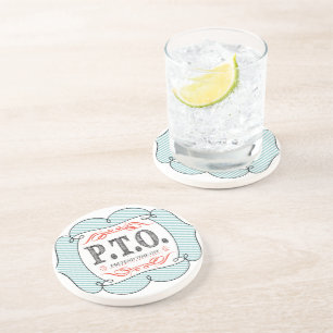 Porta-copos De Arenito Parabéns Engraçados Promovidos para Fingir o Tempo