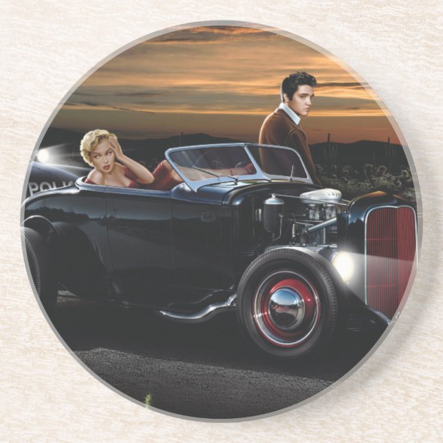 Porta-copos De Arenito Passeio da alegria (Frente)