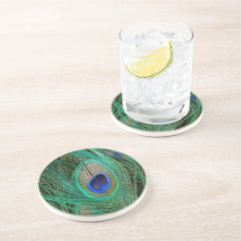 Porta-copos De Arenito Pavão Azul