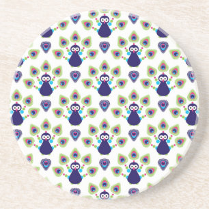 Porta-copos De Arenito pavão exótico retro de india