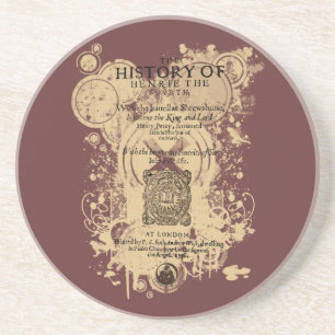 Porta-copos De Arenito Peça de Shakespeare Henry IV mim parte dianteira