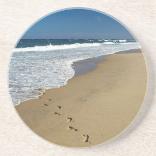 Porta-copos De Arenito Pegadas Em Praia, Mabibi, Thongaland