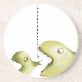 Porta-copos De Arenito peixes e linha de pesca