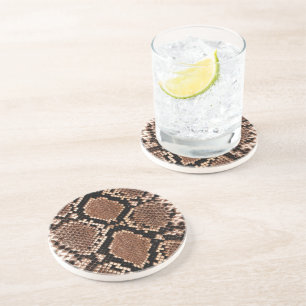 Porta-copos De Arenito Pele de Cascavel Diamondback Ocidental