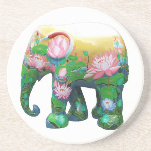 Porta-copos De Arenito Personalize as flores animais de África da selva d