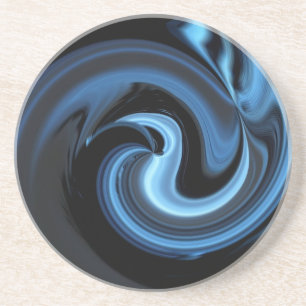 Porta-copos De Arenito *personalize* azul abstrato do pássaro