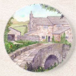 Porta-copos De Arenito Pintura de Aquarela de Ponte Pedra
