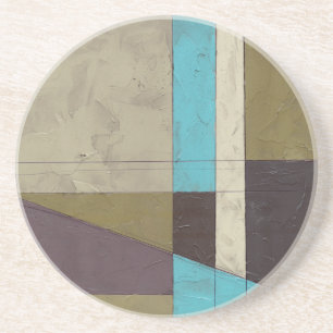 Porta-copos De Arenito Pintura minimalista contemporânea com cor profund