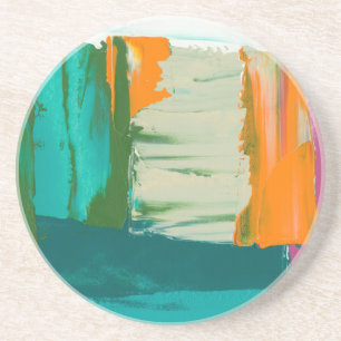 Porta-copos De Arenito Pintura múltipla de impressão de expressão livre