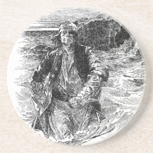 Porta-copos De Arenito Piratas Antigos, Sir Henry Morgan no Oceano