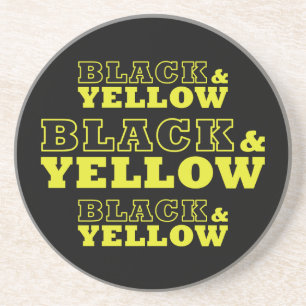 Porta-copos De Arenito Pittsburgh Black & Yellow Football