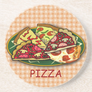 Porta-copos De Arenito Pizza
