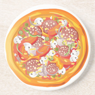 Porta-copos De Arenito Pizza