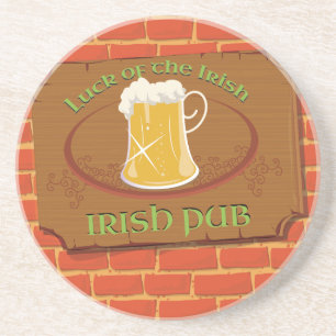 Porta-copos De Arenito Placa de Pub Irlandês