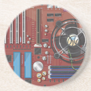 Porta-copos De Arenito Placa-mãe do Computador