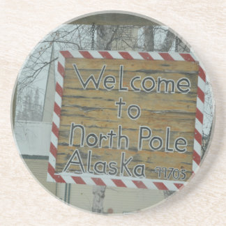 Porta-copos De Arenito Pólo Norte congelado floco de neve Alaska do tempo