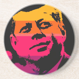 Porta-copos De Arenito Pop Art Jack JFK John F. Kennedy