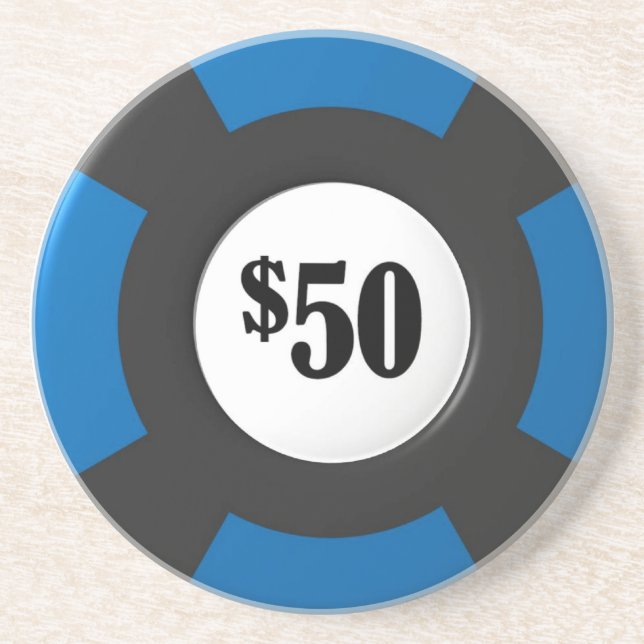 Porta-copos De Arenito Portas copos da microplaqueta de póquer (Frente)