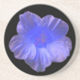 Porta-copos De Arenito Portas copos de Flor Nasturtium Azul