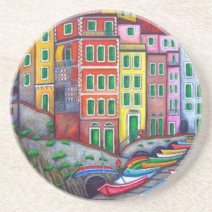 Porta-copos De Arenito Portas copos de Riomaggiore por Lisa Lorenz