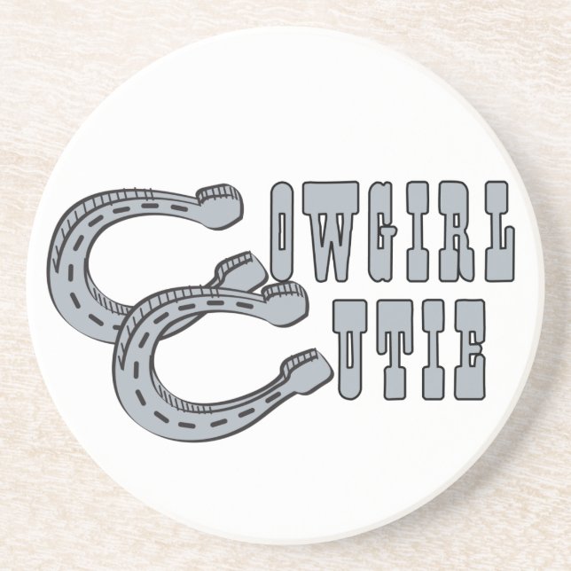 Porta-copos De Arenito Portas copos de Rodeio de Cavalo de Cowboy Ocident (Frente)