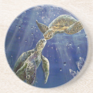 Porta-copos De Arenito Portas copos do beijo do amor verdadeiro