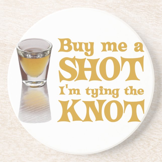 Porta-copos De Arenito Portas copos do despedida de solteiro (Frente)