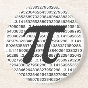 Porta-copos De Arenito Portas copos do geek da matemática do Pi 3,14