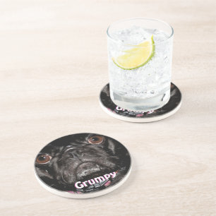 Porta-copos De Arenito Portas copos Grumpy Puggy
