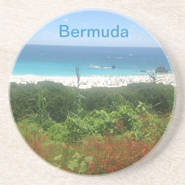 Porta-copos De Arenito Praia da Baía de Ferradura, Bermudas (Frente)