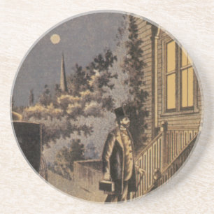 Porta-copos De Arenito Prática Familiar do Cobrir da Vintage Book Dr. Dun